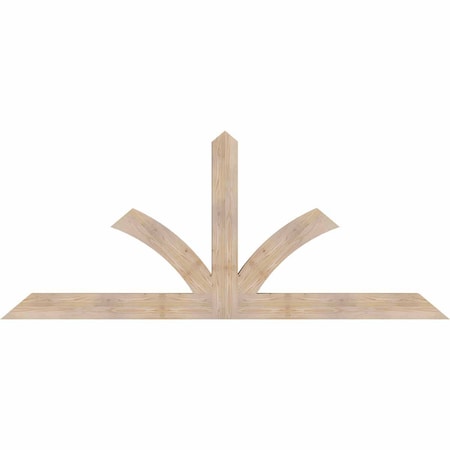 Ekena Millwork Richland Smooth Timber Gable Bracket, Douglas Fir, 96"W x 40"H x 3 1/2"D x 5 1/2"F, 10/12 Pitch GBW096X40X0406RIC00SDF